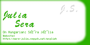 julia sera business card